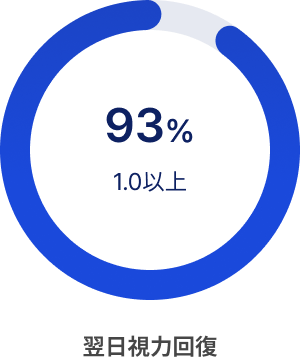 93%
                                1.0以上
                                第二天恢复视力